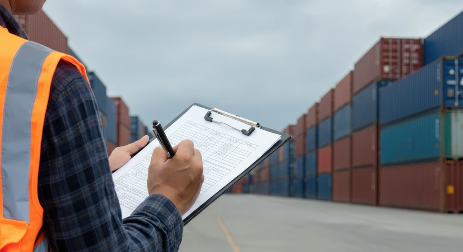 Customs clearance — the container yard